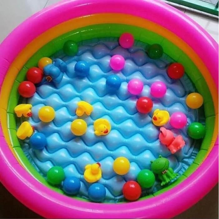 viy1- Kolam Bola Karet Besar/Kolam Renang Portable/ Intex Original Pelangi