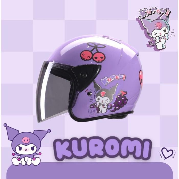 ORIGINAL Helm Anak / Dewasa Kuromi - SNI Certified - Free Dust Bag - Cocok untuk Cowo & Cewe -