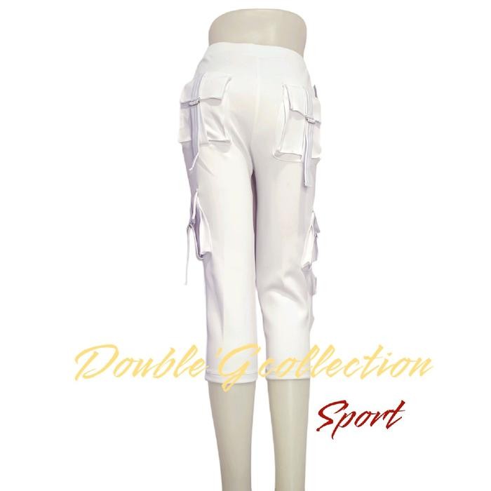 gtSport- Double'G Collection/Celana Senam Wanita Bahan Scuba Model 3/4 Celana Olahraga