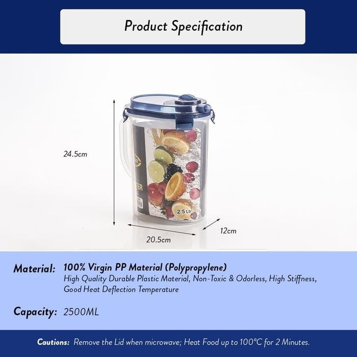 nwmi- Elianware Ezy-Lock Water Jug Bpa Free Cereal Rice Dispenser