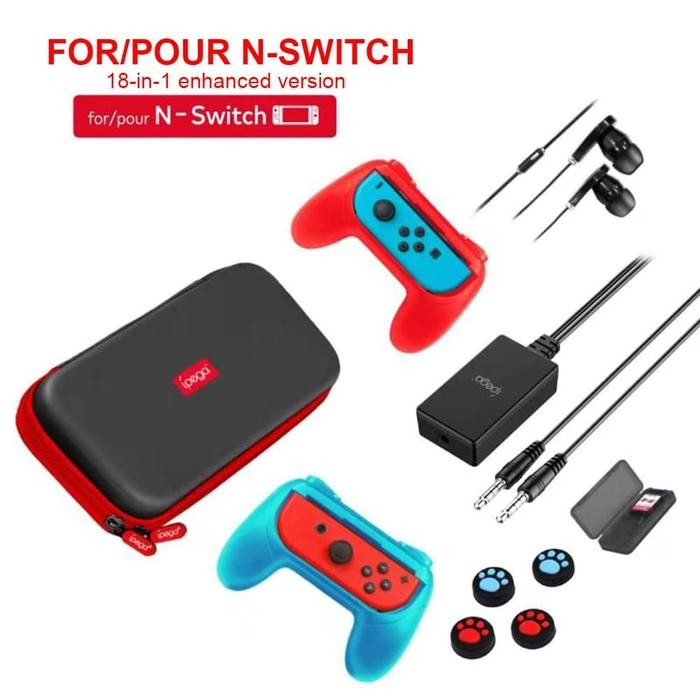 q6g5- Ipega Pg-9182 18 In 1 Bundle Accessories Kit For Nintendo Switch