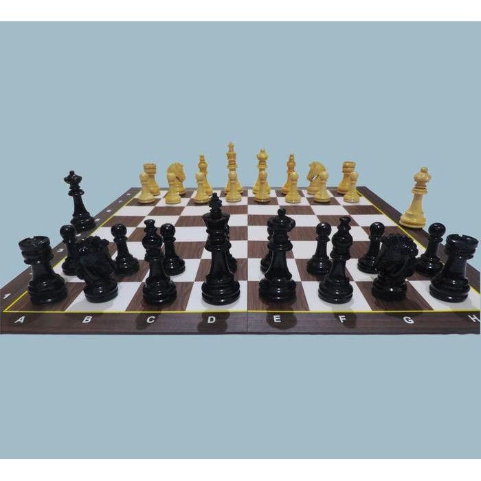 ItemNews- Papan Catur Lipat Mewah + Bidak Catur Kayu Unik + Tas Catur