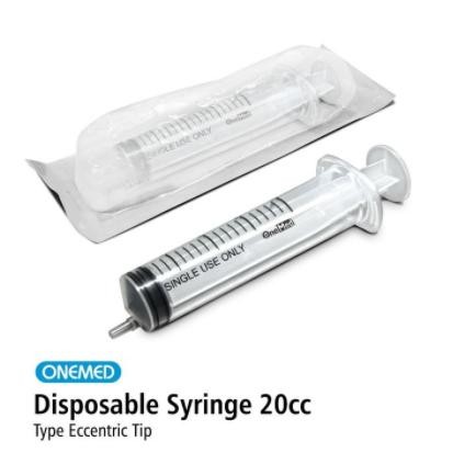 KJB Spuit 20cc Onemed Lubang Pinggir/ Syringe 20ml Onemed Ecentric Tip
