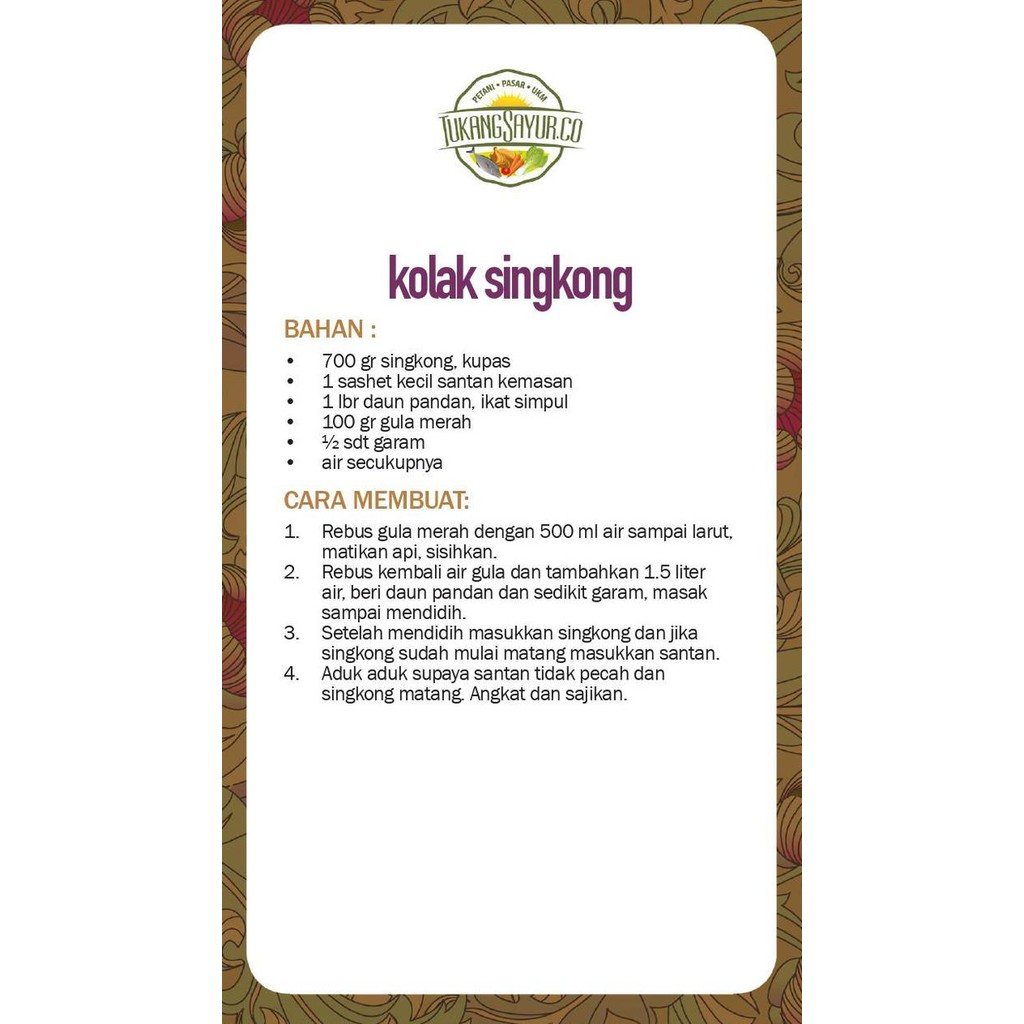 Eat,- Kolak Singkong / Pack