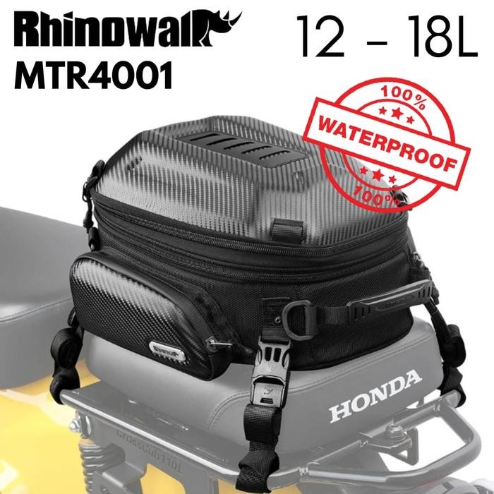 Pasific Sports - Tas Motor Belakang Rhinowalk Mtr4001 Hard Shell Tailbag Motorcycle 12-18L