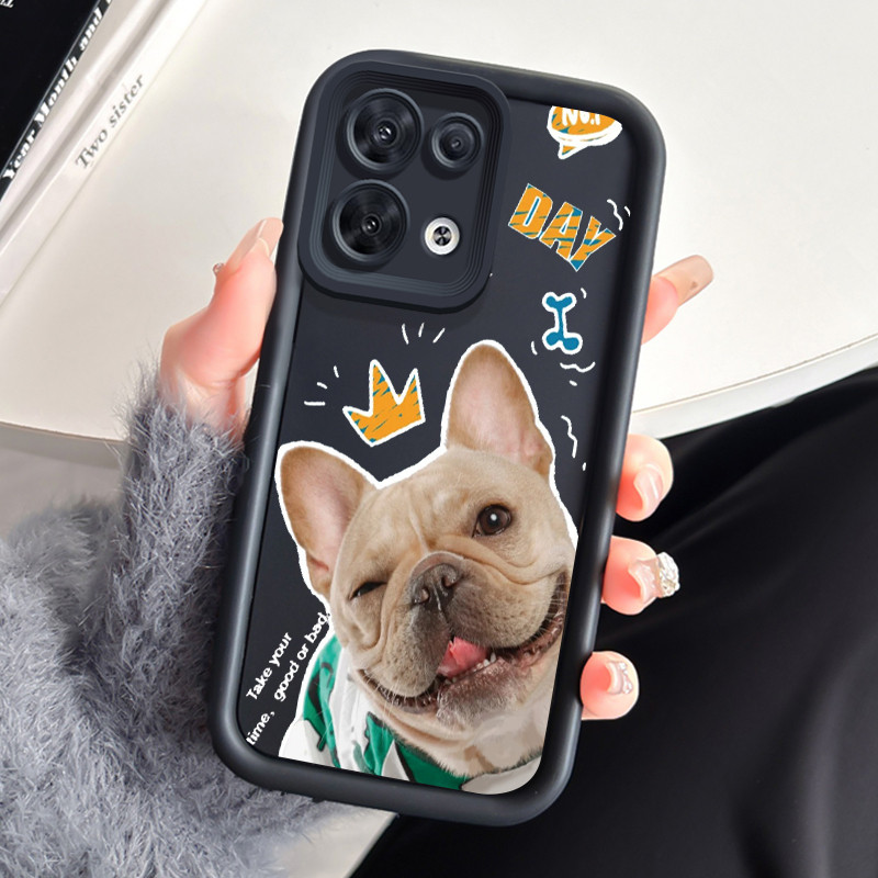 Casing Hp OPPO Reno 8 5G OPPO Reno 8T A1 Pro 5G Reno 8T 5G Case Anjing bulldog Prancis kecil Cover P