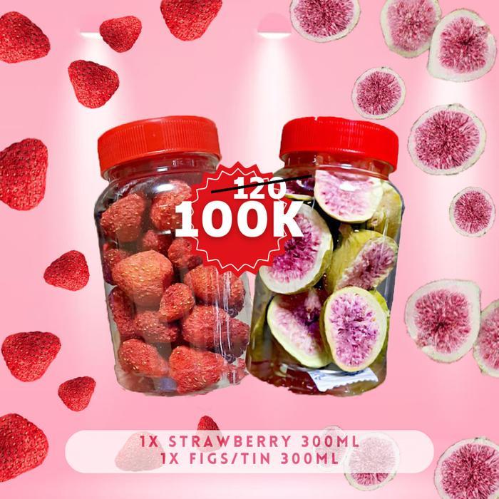 Paket Buah Renyah Keripik Buah Dan Sayur Buah Kering Kripik Buah Strawberry Kering Strawberry Freeze