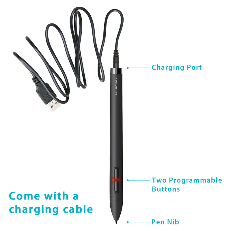 Huion P80 PEN80 Rechargeable Digital Pen Stylus for Professional Graphic Drawing Tablets 420 H420
