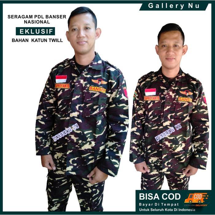 Seragam Banser Pdl Nasional Baju Banser Atribut Banser Lengkap Tahan Luntur Bahan Katun Twill