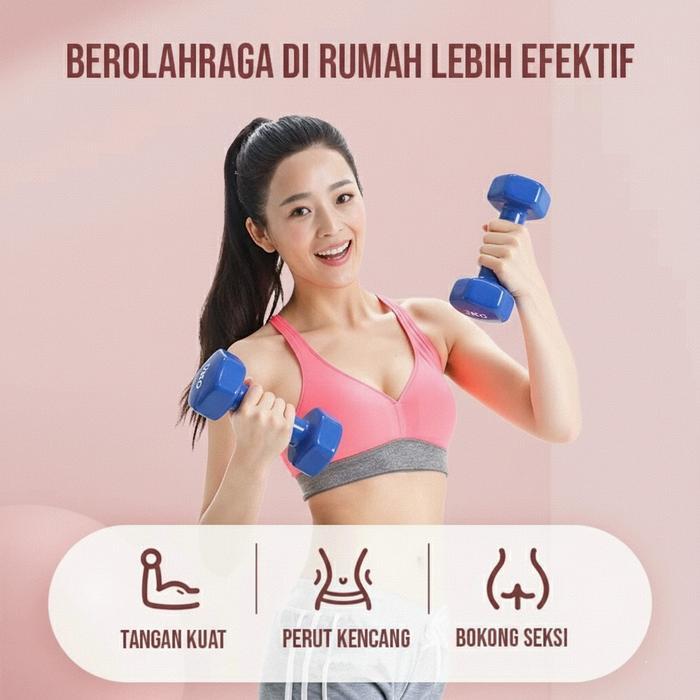 Promo Cod Barbel / Dumbell Mini Kecil 1Kg 2Kg 3Kg Anti Slip Dumble Barbel Mini Heksagonal Anti Slip