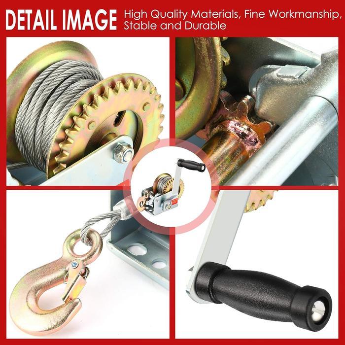 Alat Derek Tangan Mini Mesin Derek Manual Katrol Manual 600Lbs / 250Kg Populer