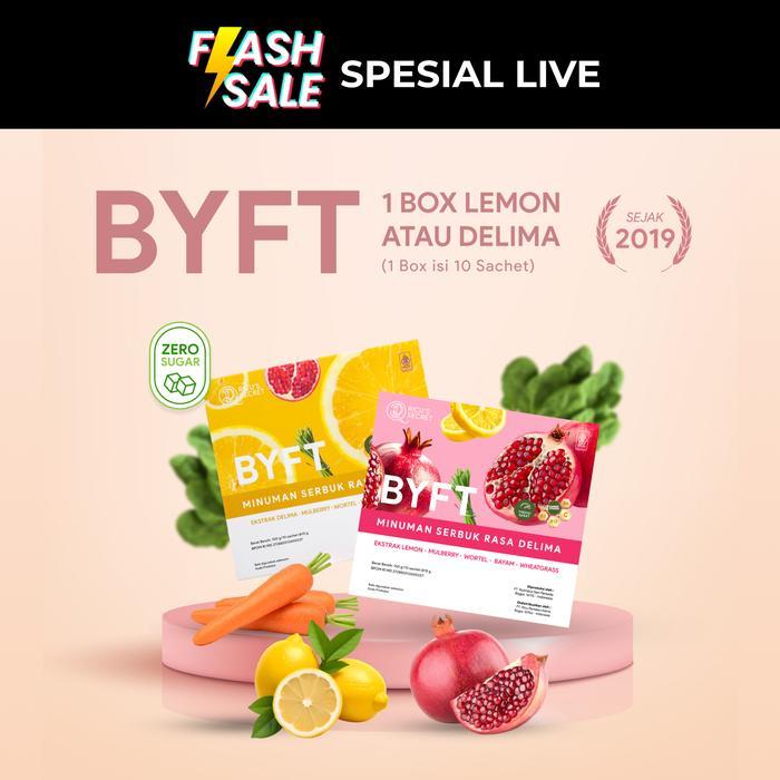 Spesial Live Ricu'S Secret 1 Box Byft Minuman Serbuk Rasa Lemon Atau Delima Zero Sugar Terbaru !!!