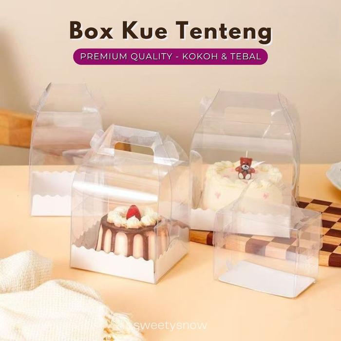[10set] GABLE BOX TENTENG / BOX KUE TENTENG / Mika Cake Gable Box Kotak Kue Tart / Box Mika