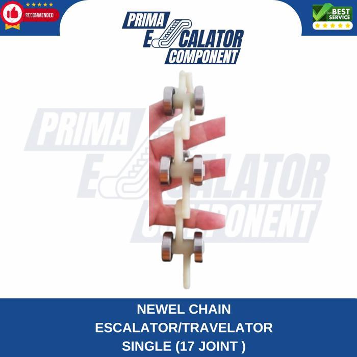 Newel Chain Single 17 Joint Bearing Escalator / Deflecting Chain Single / Roller Balustrade