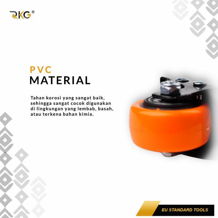 NEW Roda Caster PP Troli 1.5 Inch Oranye Roda Furnitur Rak Serbaguna