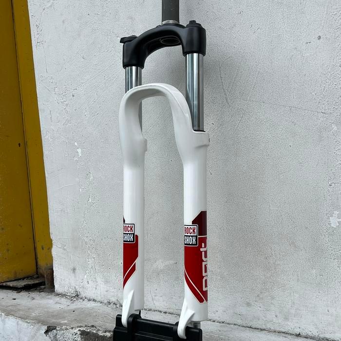 Rock Shox Dart 3 Putih White T100 Travel 100 Shock Mtb 26 Fork Sepeda Shockbreaker Coil Preload