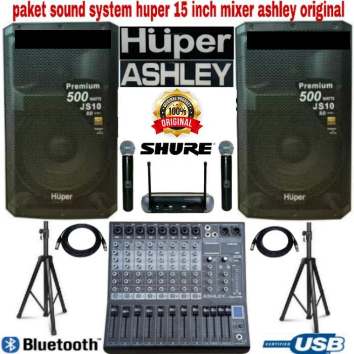 Paket Sound System 1000 watt Speaker HUPER 15 Inch Outdoor Indoor ORI