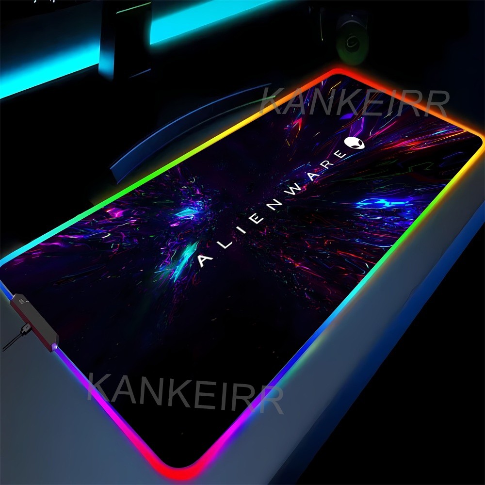 Alienware Mouse Pad RGB Rubber Antislip Keyboard Pad With Backlight Mousepad Pc Gaming Accessories