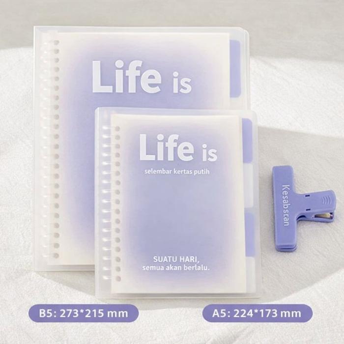 Buku Binder B5 A5 A6 Notebook Esthetic buku tulis sekolah dan kuliah cute buku diary korea besar isi