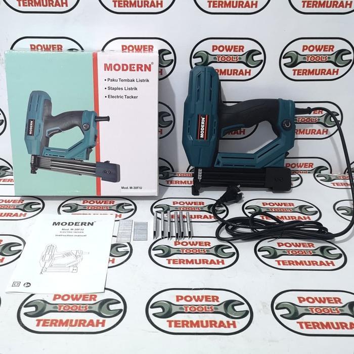 Gun Nailer Listrik Modern Mesin Paku Tembak Listrik Nail Gun Tacker Pasti Promo