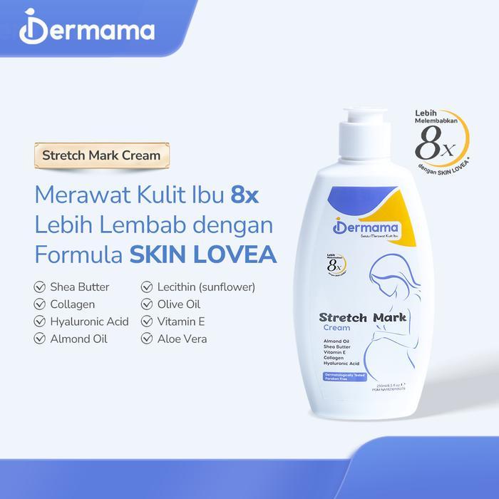 Promo Dermama Stretch Mark Cream Cream Stretch Mark Ibu Hamil Kulit Lembab Bebas Stretch Mark