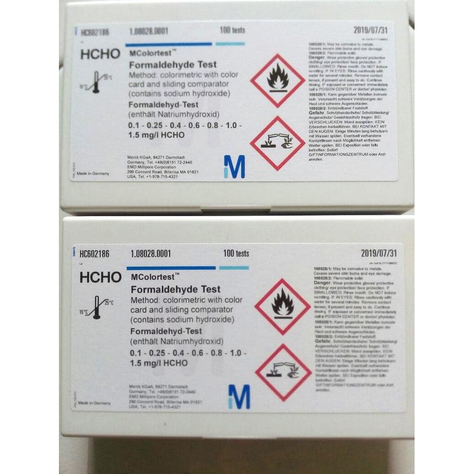 Mcolortest Formaldehyde Test Merck 1.08028.0001 Range 0.1-1.5 Mg/L Ready