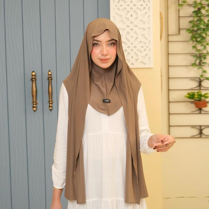 Pashmina Inner Instant Dewasa Pashmina Oval Jilbab Pashmina Panjang Muslim Kerudung Bergo Hijab