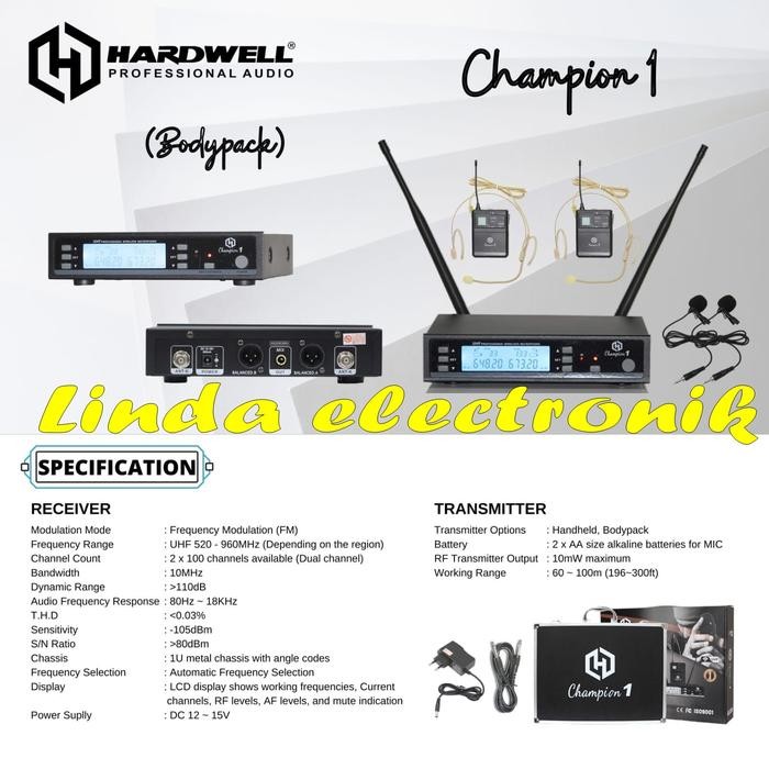 mic wireless hardwell champion 1 hardwell champion1 Clipon headset