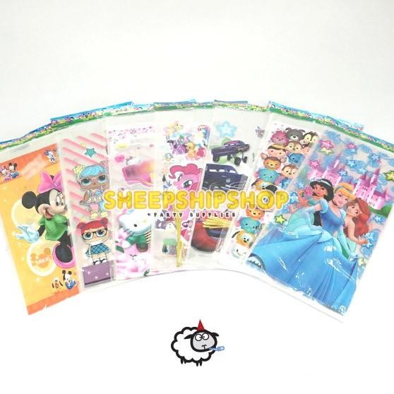 

<<<<<] Plastik Bingkisan OPP Kecil 18x36cm Karakter Kartun Anak Frozen Mickey