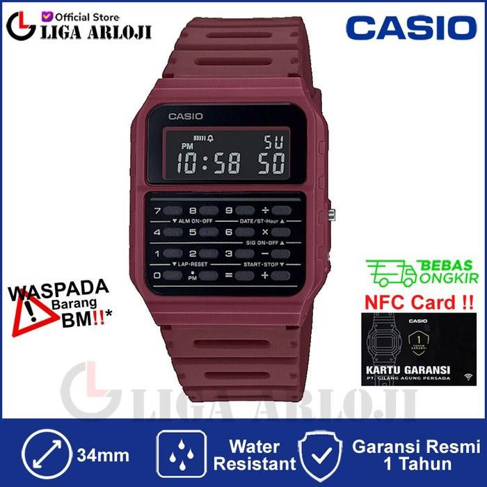 

ASLI CA-53WF-4BDF - Jam Tangan Calculator / Kalkulator Merah CA53 CA53WF CA-53WF-4 READY STOCK
