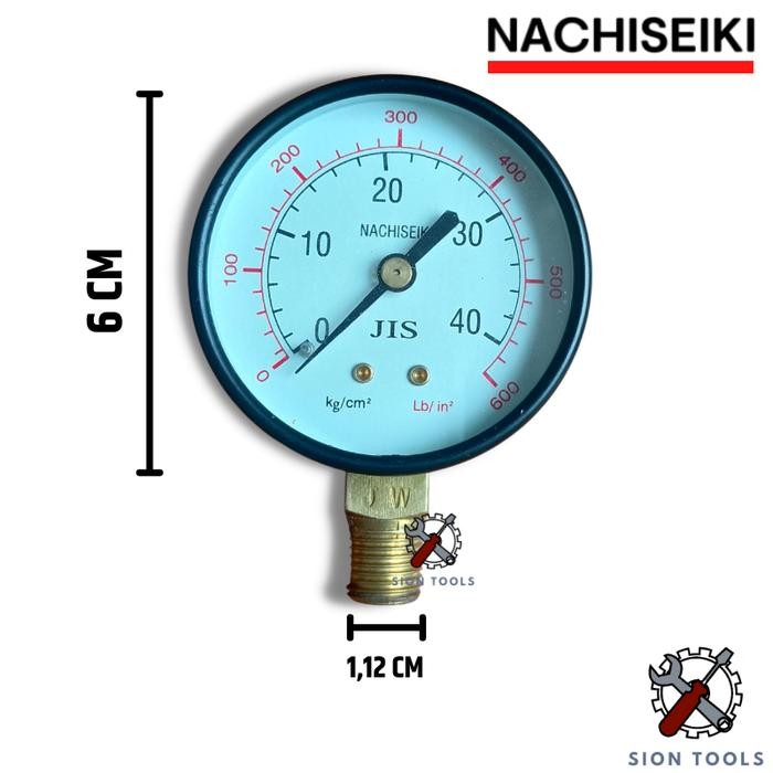 Bestbuy04 Nachiseiki Pressure Gauge 40 Bar / Manometer / Pengukur Tekanan Udara