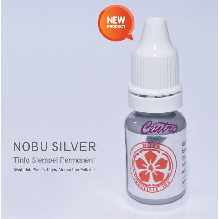 

Melayani Faktur Pajak! Nobu Silver Tinta Stempel Permanent Cap Logo Plastik Besi 10Ml