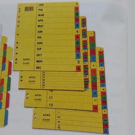 

Hot Sale! Bantex Divider/Pembatas A4 Jan-Des (6059) Per Set