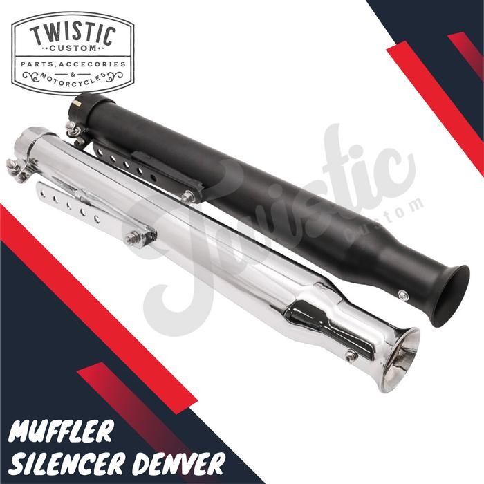 Knalpot Muffler Denver Motor Custom W175 Royal Enfield Sr400 British