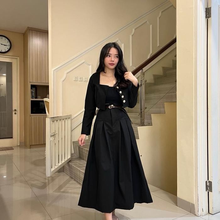 ASLI HERFIT freya set blazer + rok midi wanita ( set blazer rok pendek ) READY STOCK