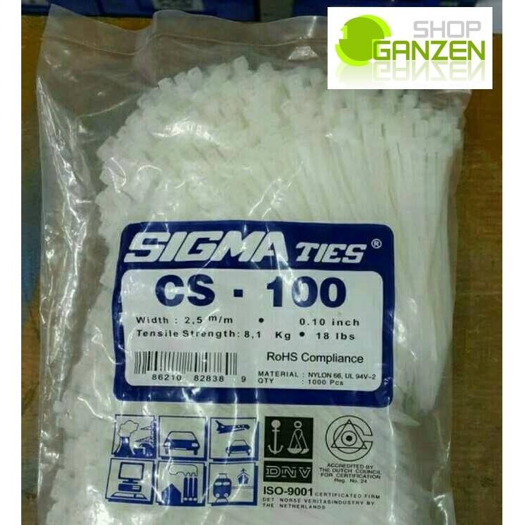 Cable Ties Sigma Cs100 / Kabel Ties Cs-100 10Cm