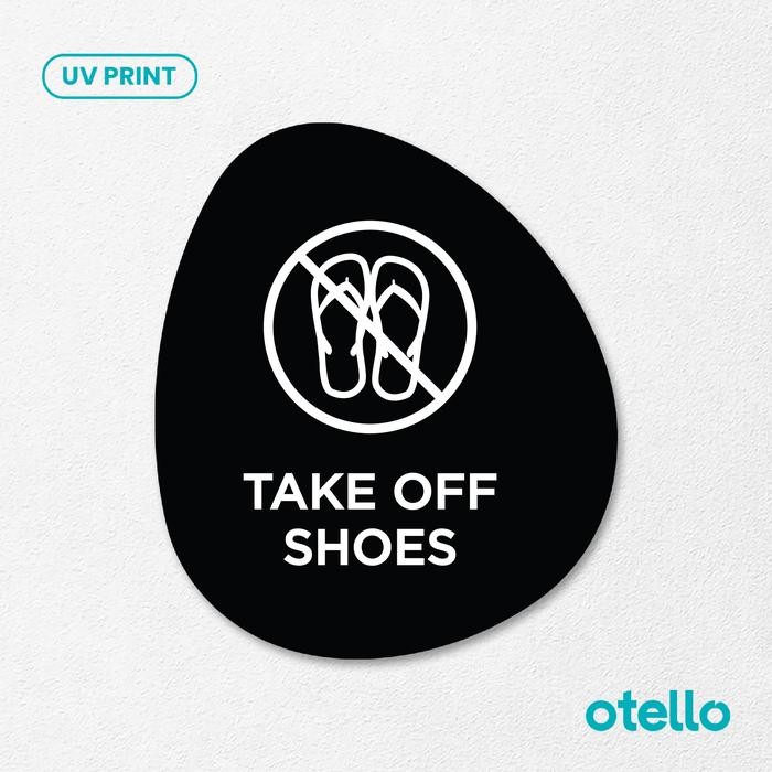 

Take Off Shoes Sign Board Akrilik Tempel Dinding Papan Acrylic