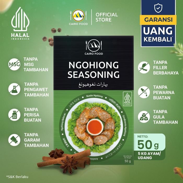 

ASLI Bumbu Ngohiong Sehat Tanpa MSG, 100% Rempah MurniCoFood READY STOCK