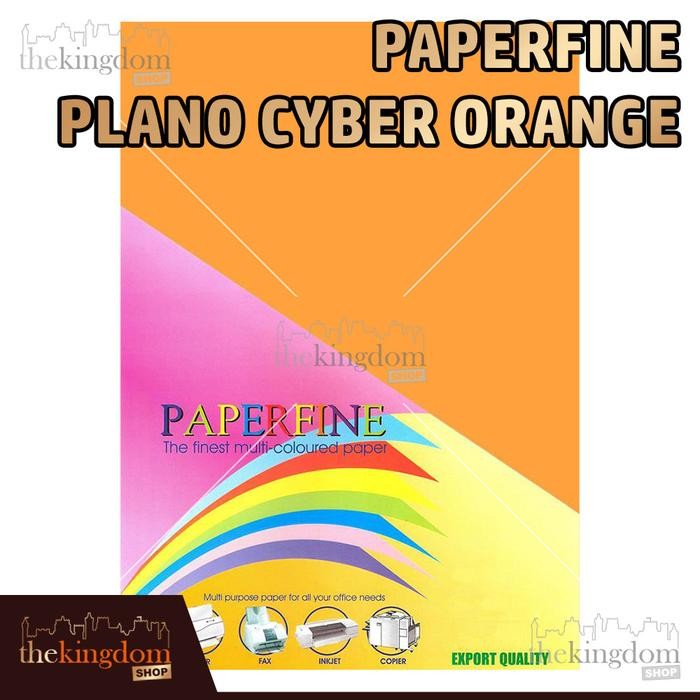 

Paperfine Kertas HVS Warna Plano Cyber Orange 61x86cm Oren 100 Lembar Kode Warna 371
