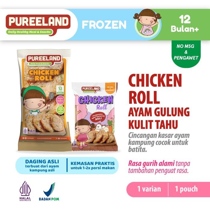 Pureeland Baby Chicken Roll / MPASI Bayi Organik / Makanan Bayi