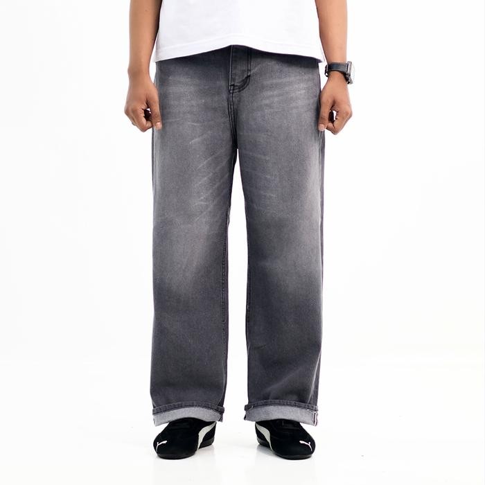 Trondheim Celana Denim Pria Loose Jeans Vicente Darkgrey