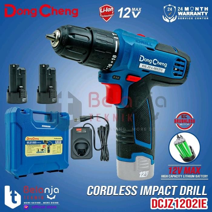 Dongcheng Impact Drill Cordless Dcjz1202I Mesin Bor Baterai 12V 10Mm Dcjz 1202 I Dcjz1202 10 Mm