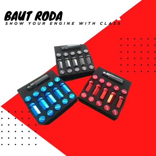 Lugnut Rays Official / Baut Roda Mobil