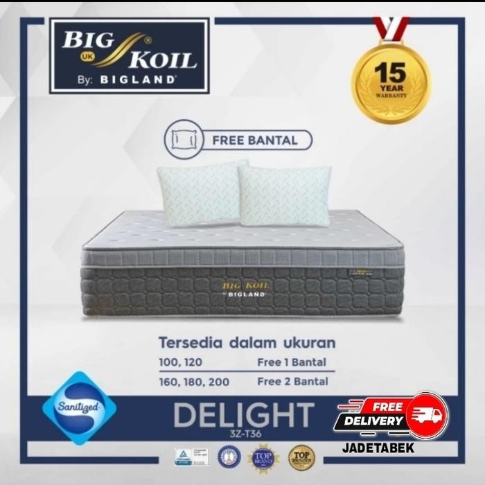 Big Koil- Springbed Delight Plushtop By Bigland - Fullset 100X200