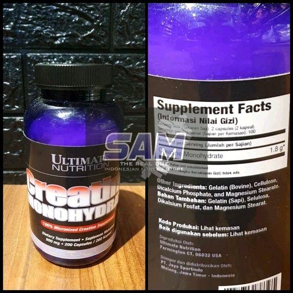 Suplemen Fitness UN ULTIMATE Creatine Monohydrate 200 kapsul Malang