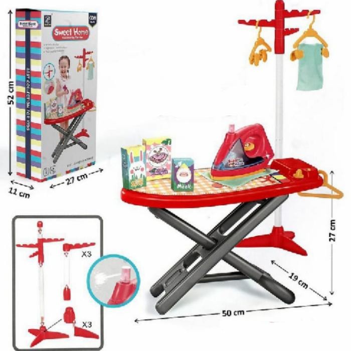 Terbaik Mainan Meja Setrika Anak Sweet Home Iron Table Set 100% Ori
