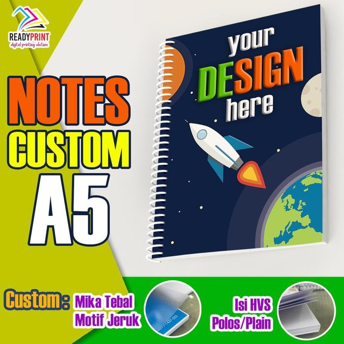

New Notes Custom A5 + Mika Tebal - Isi 50 lembar Plain