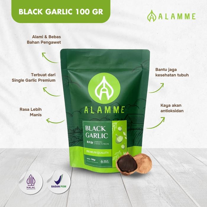 

Pilihan- Bawang Hitam Tunggal Premium Quality Alamme 100 Gram Black Garlic Spices Rempah