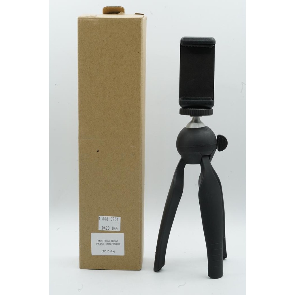 mini table tripod phone holder hp handphone stand - black [kualitas terbaik]