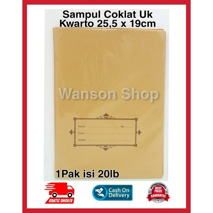 

New SAMPUL COKLAT UKURAN KUARTO / SAMPUL COKLAT BUKU TULIS BIASA